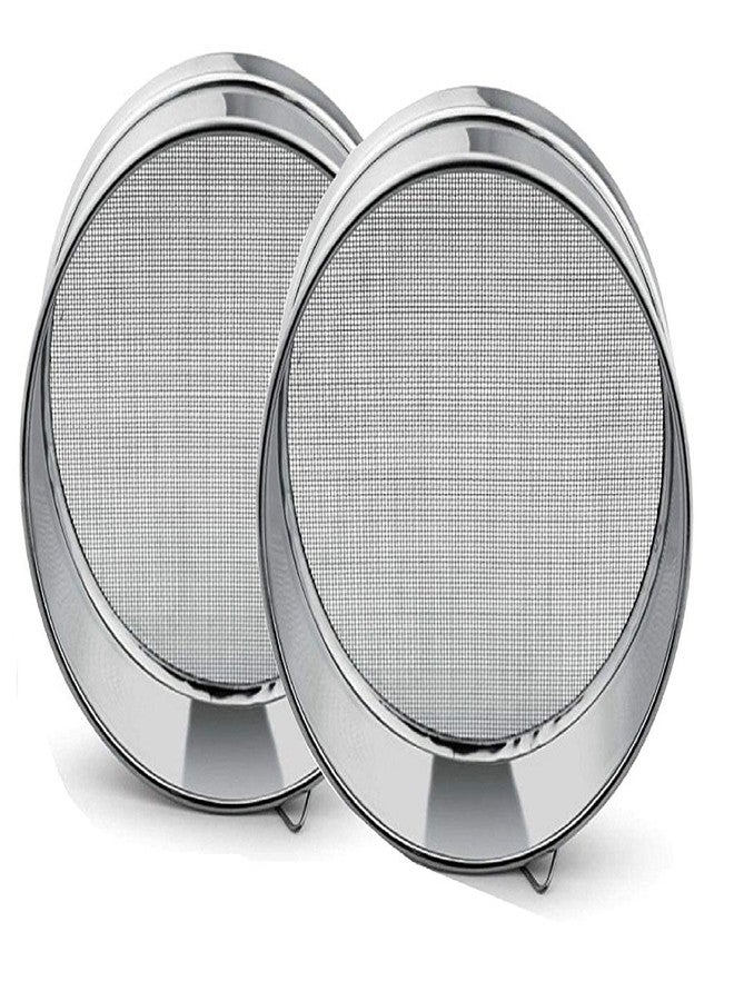 RAGHAV Multipurpose Flour Sieve Stainless Steel Aata Chalni for Kitchen, Wheat & Rice Flour Strainer (Set of 3) - Image 2
